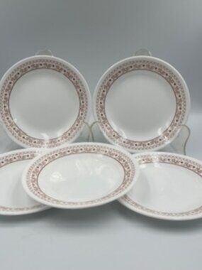 Vintage Corelle Summer Impression Pattern Dessert Plates set of 5